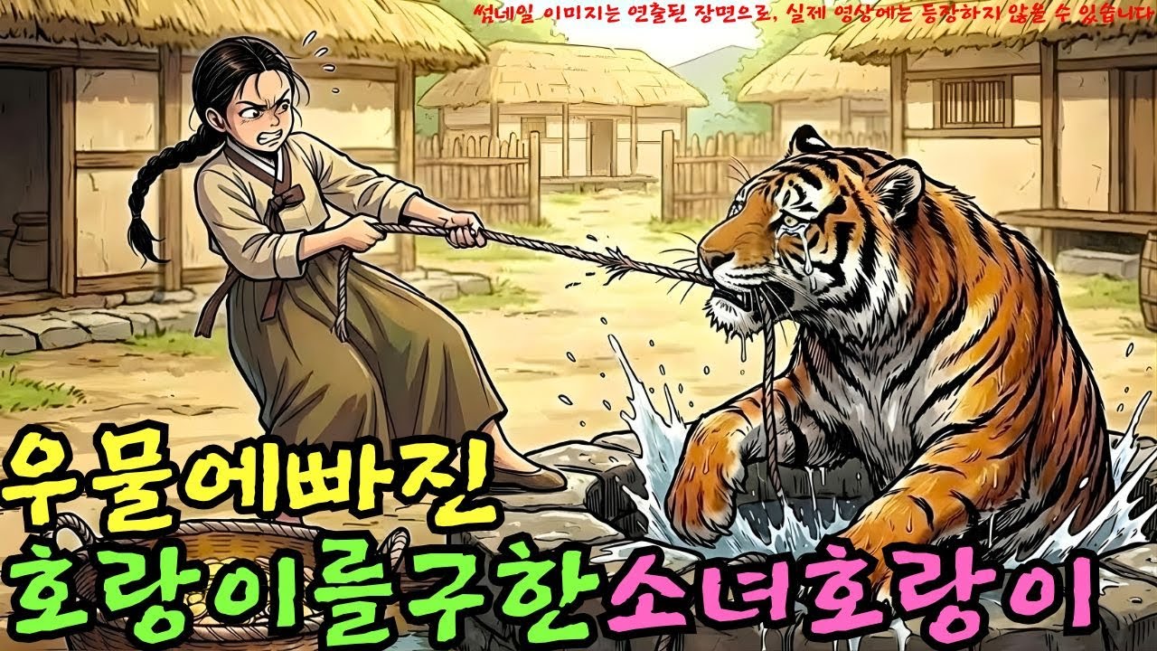 👌잠자기전 듣는 옛날이야기 1시|우물에 빠진 호랑이를 구한 소녀 – 호랑이가 가져온 ‘황금 같은 보답’이 가난한 가족을 일으켜 세우다ㅣ옛날이야기 ㅣ민담 ㅣ오디오북ㅣ전설ㅣ설화 ㅣ야담
