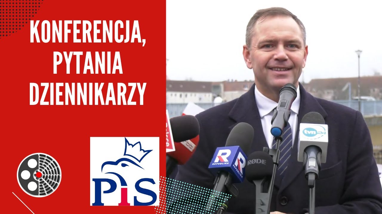 Karol Nawrocki - Konferencja, pytania dziennikarzy. Słubice