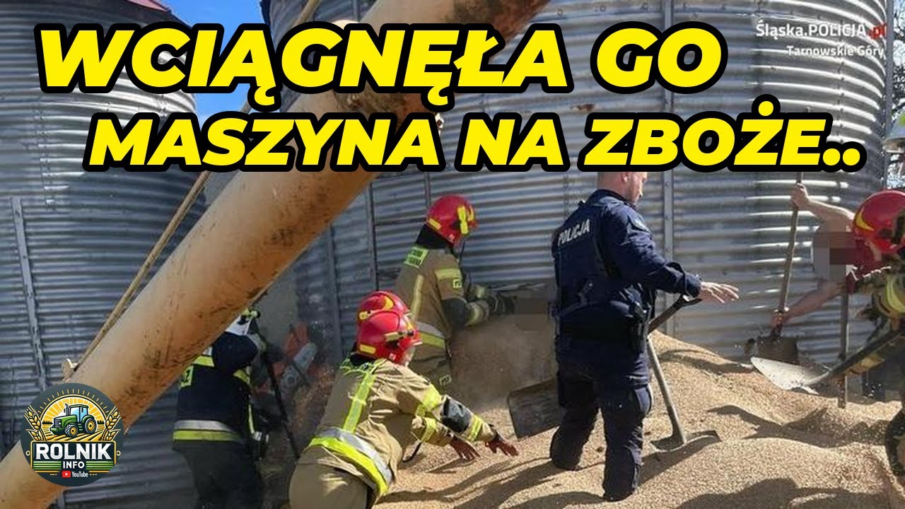 Makabra w gminie Nowa Słupia — pracownik zginął w maszynie do zboża!
