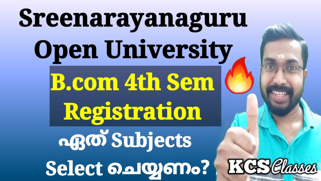 SGOU B.com 4th Semester Registration| Which Subjects Should I Select?|Syllabus Analysis