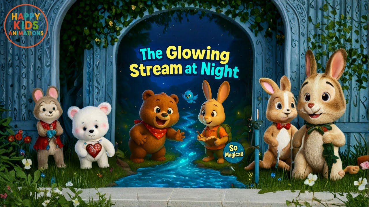 🌌💧 The Glowing Stream at Night – What’s Lighting Up the Forest?! 🔦🧚‍♂️