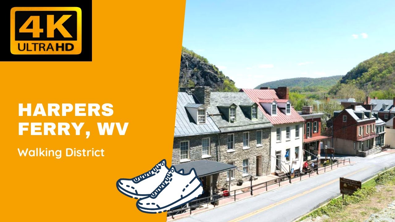 4k Walk Around Harpers Ferry, West Virginia