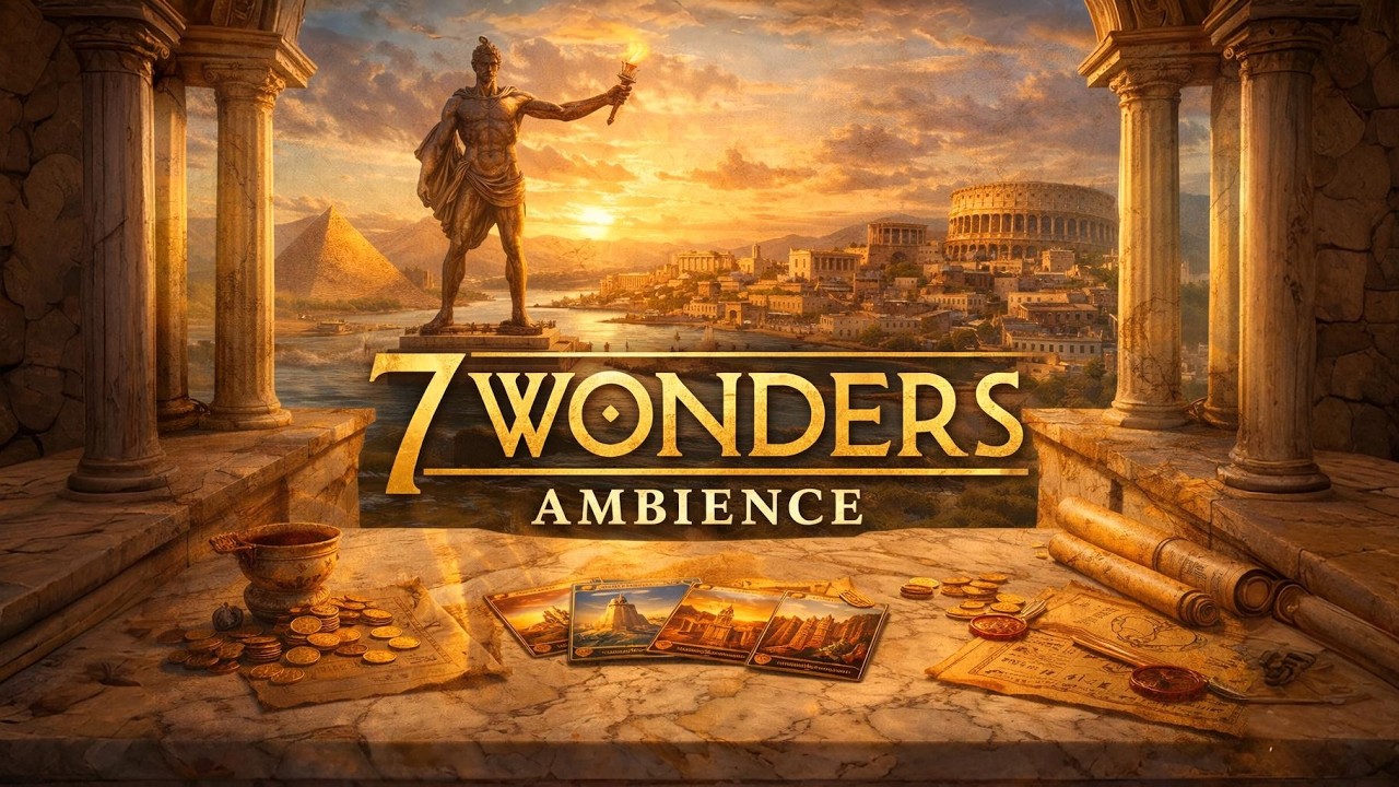 7 Wonders Background Music – Ancient Egyptian Strategy Ambience (1 Hour Board Game Music)