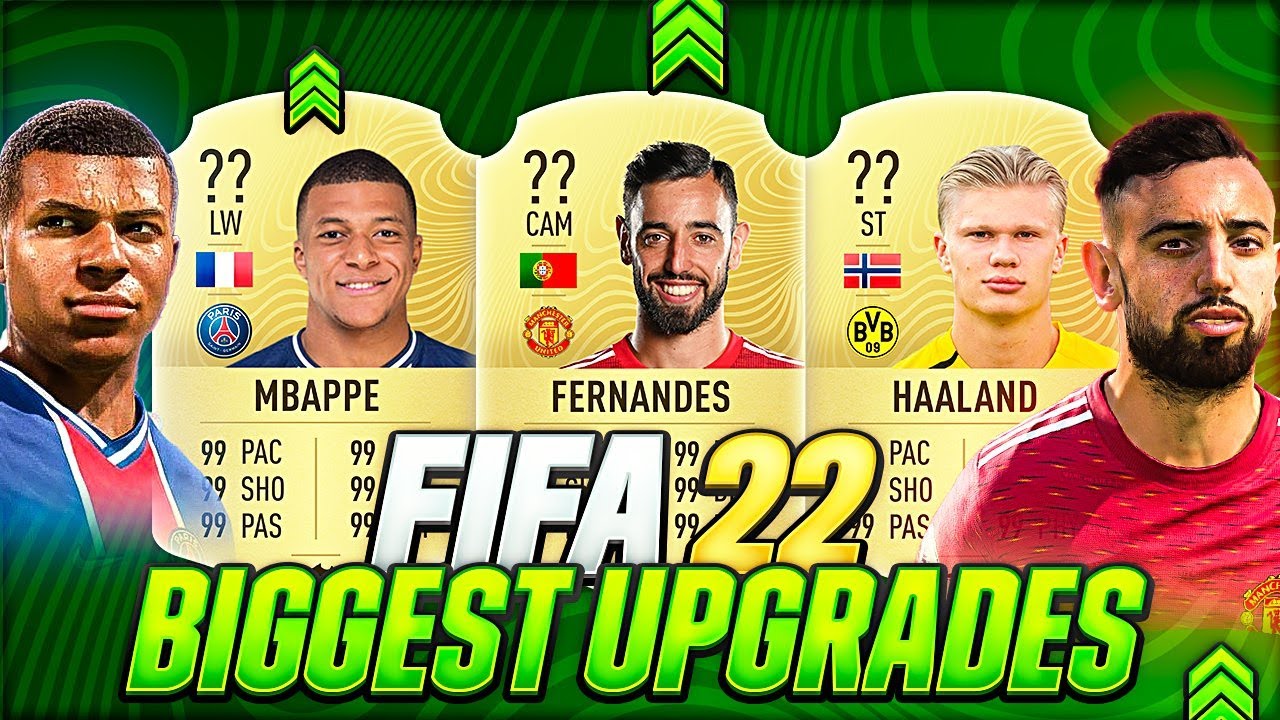 FIFA 22 | BIGGEST RATINGS UPGRADES IN FUT 22!!😱🔥| w HAALAND MBAPP&Eacute; LEWANDOWSKI & BRUNO FERNANDES💪