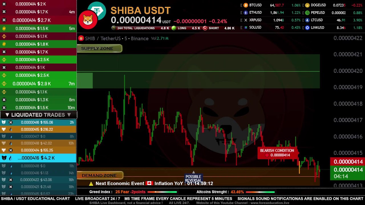 🐕 SHIBA INU (SHIB) LIVE Dashboard | Liquidity & Market Structure
