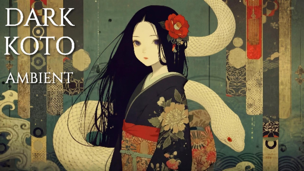 Тёмная японская музыка | Koto и Shakuhachi Ambient — Фокус и учеба | 白蛇の囁き