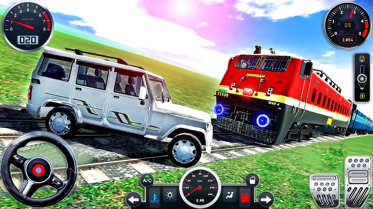 Indian Bikes Driving Simulator 3D - SUV Mahindra Bolero and Train 2024 - Android GamePlay #7