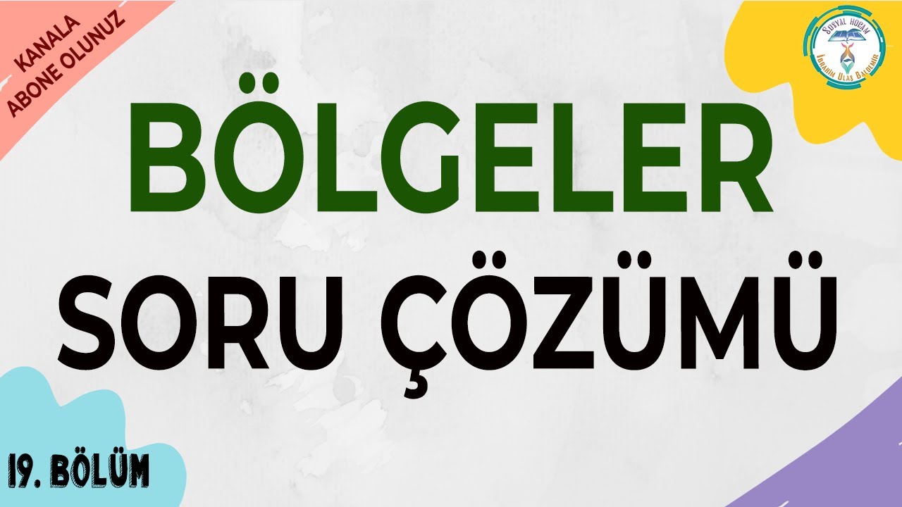 Bölgeler | 2022 TYT Coğrafya Soru Çözümü