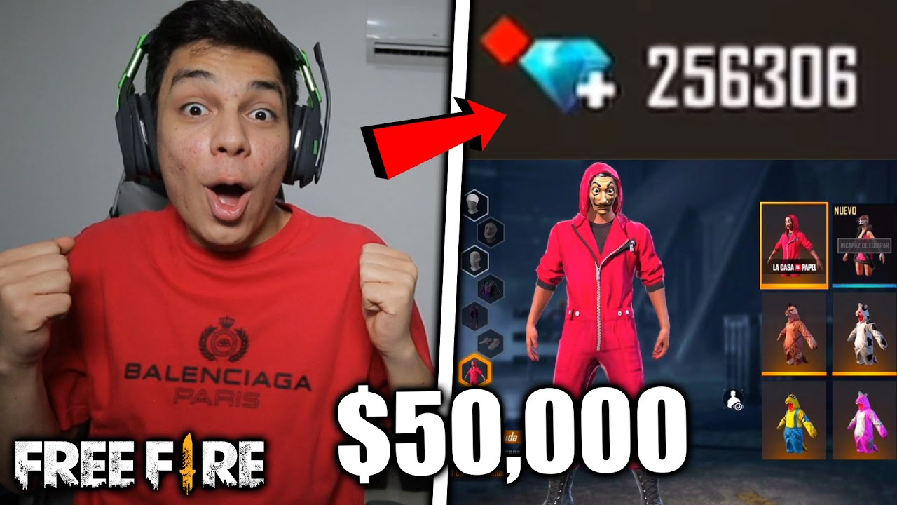 ¡COMPRO 200,000 DIAMANTES y COMPRO TODO LO NUEVO de FREE FIRE! *$50,000 pesos*