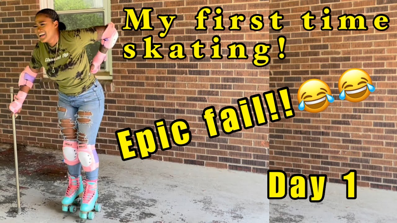 My first time skating! Epic fail! Day one