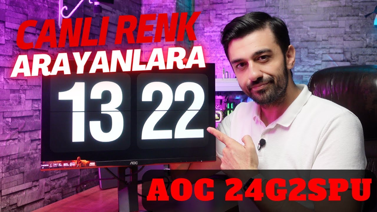 Canlı Renk Arayanlara AOC 24G2SPU 165 Hz IPS Oyuncu Monitörü