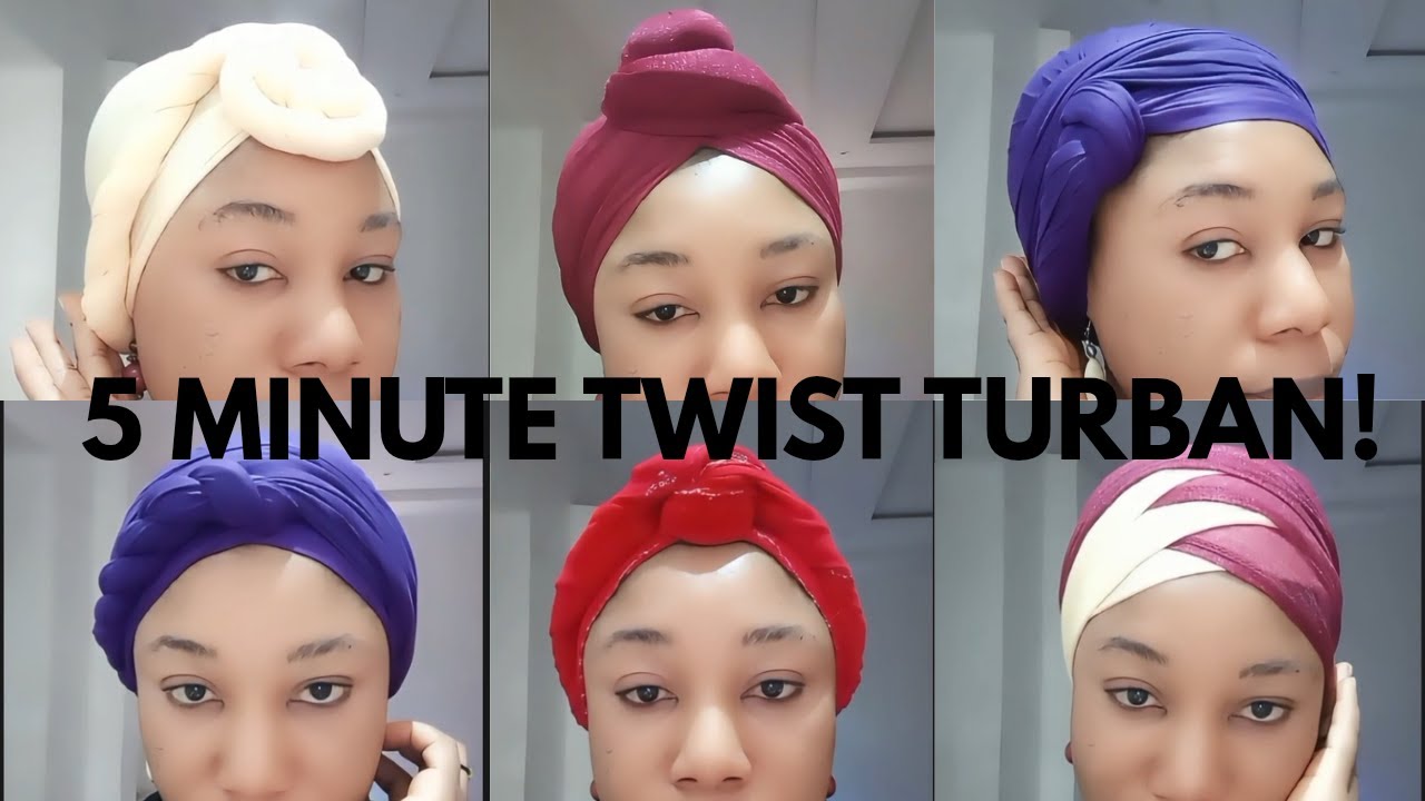 5 MINUTE CLASSIC TWIST TURBAN HEADWRAP TUTORIAL / EASY SIDE WRAP STYLES FOR BEGINNERS