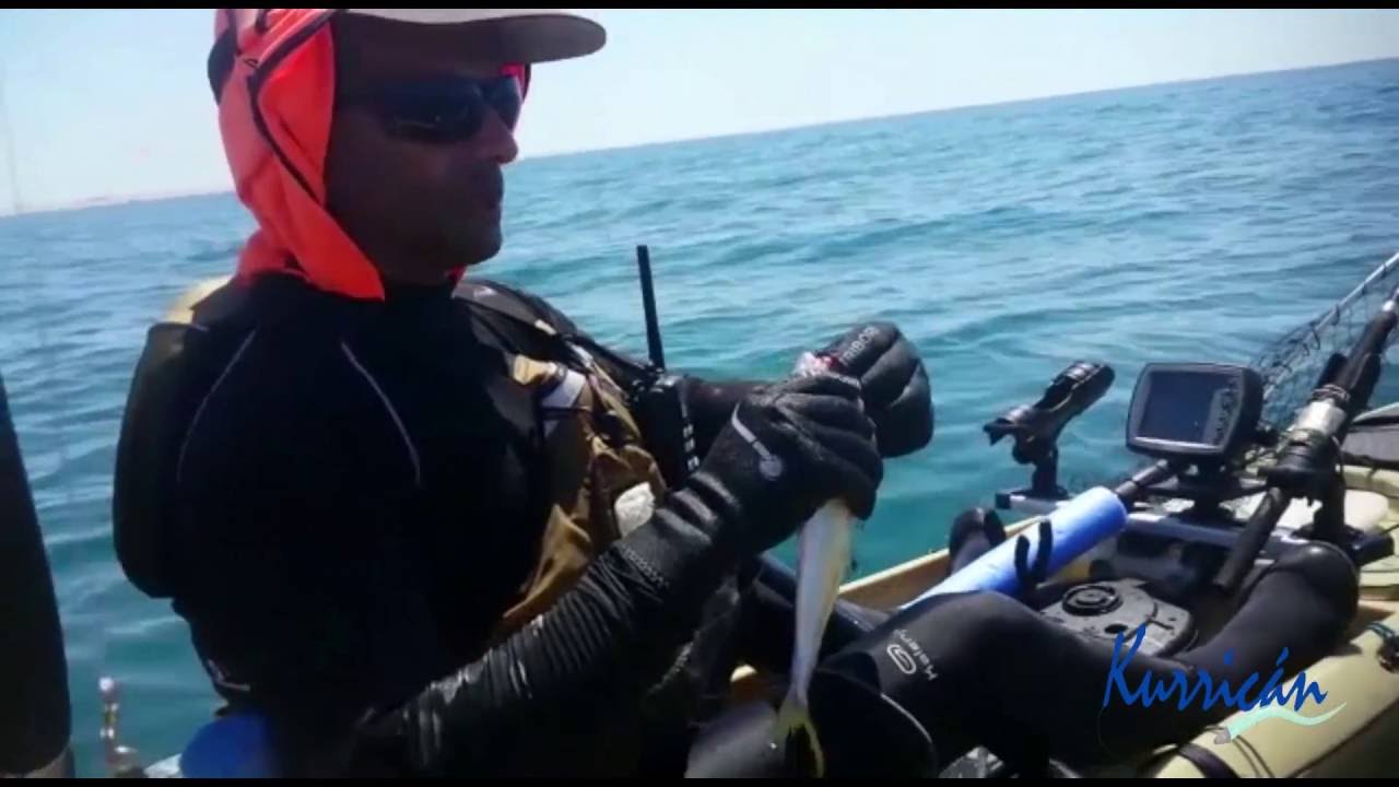 Pescando con la cápsula vivero Kurricán.