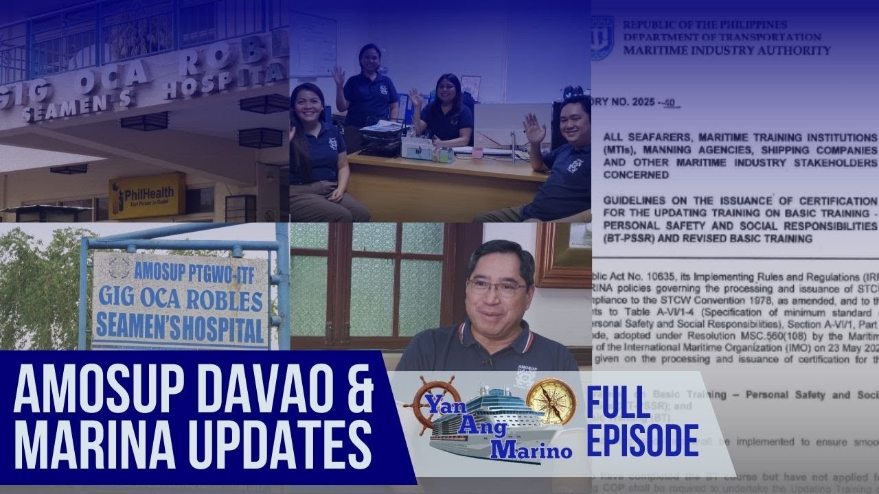 AMOSUP Davao and Marina Updates | Yan Ang Marino