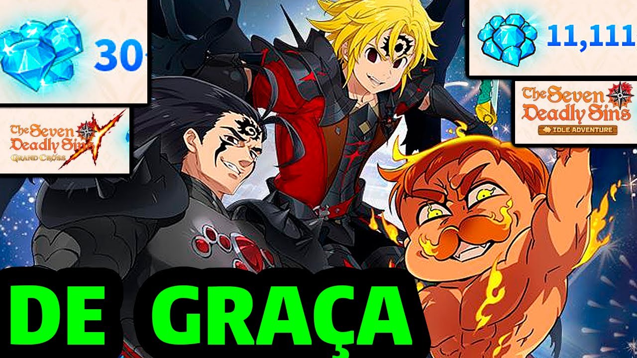 RESGATE AGORA 30 DIAMANTES DE GRAÇA! E 11.111 DIAMANTES NO 7DS IDLE! - 7DS Grand Cross