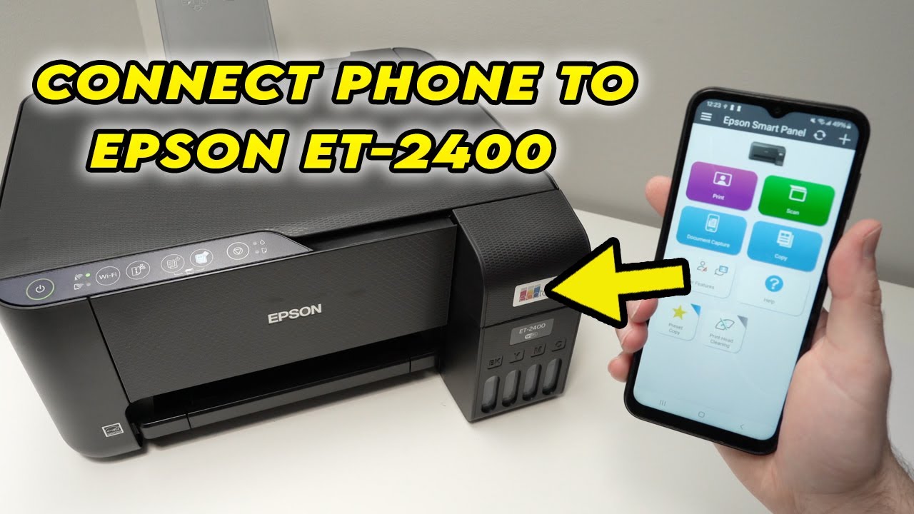 How to Connect Smartphone With Epson EcoTank ET-2400 Printer (iPhone Android)