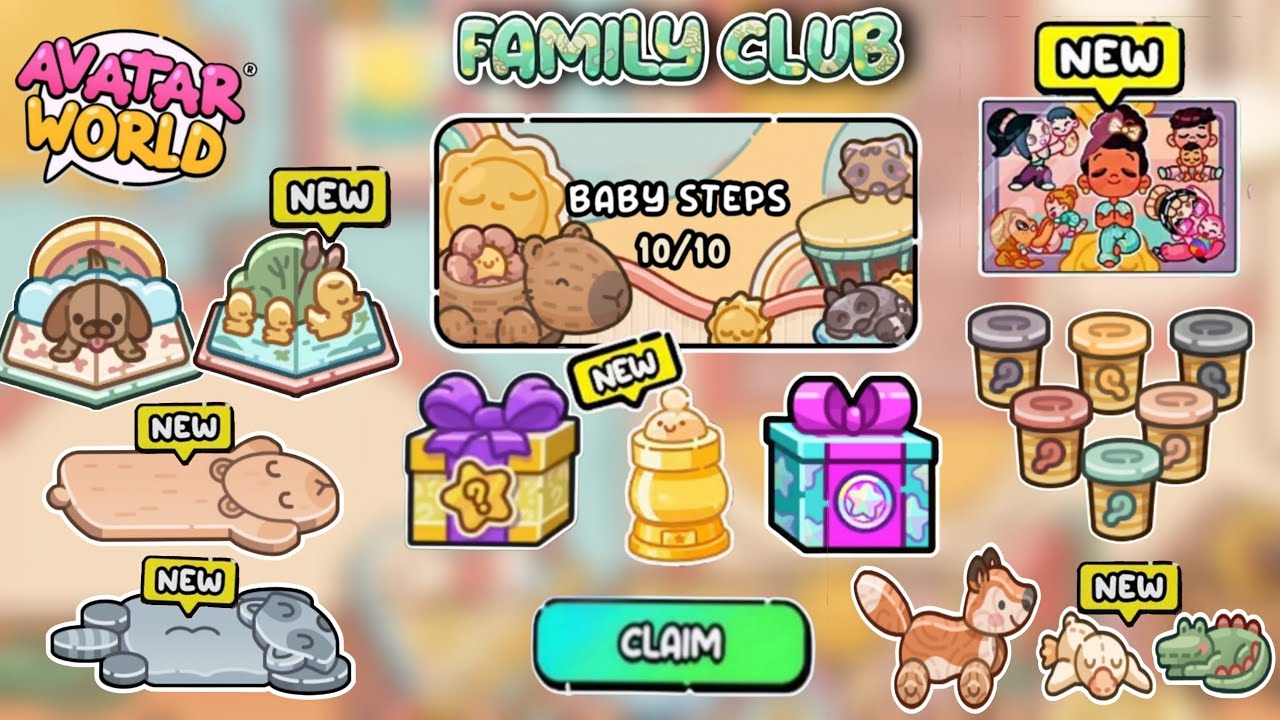 NEW UPDATE !! ALL BABY STEPS SECRETS AND AVATA COINS OF FAMILY CLUB UPDATE IN AVATAR WORLD 
