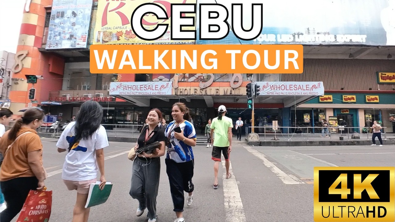 Cebu City Most Famous Street - Colon St Walking Tour In 4K