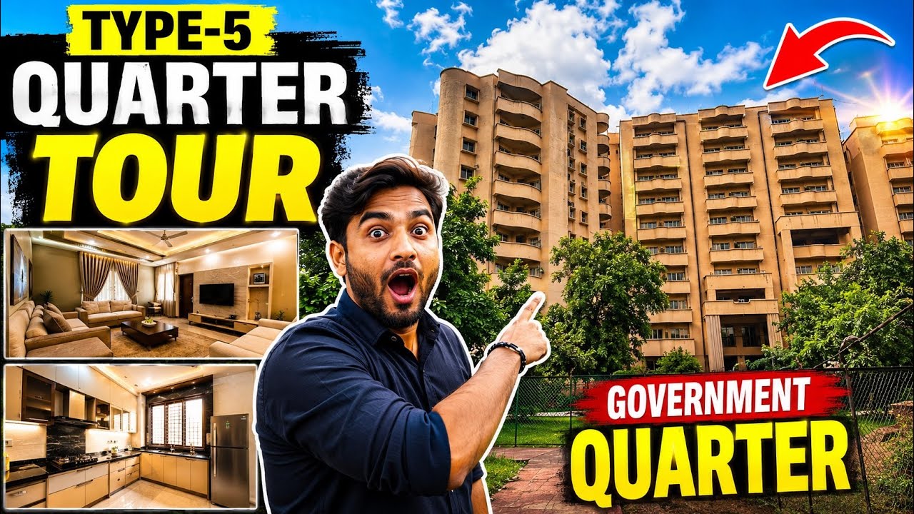 Inside a Type-5 Government Quarter 🏠 | Complete House Tour | ESIC Type-5 Quarter Tour
