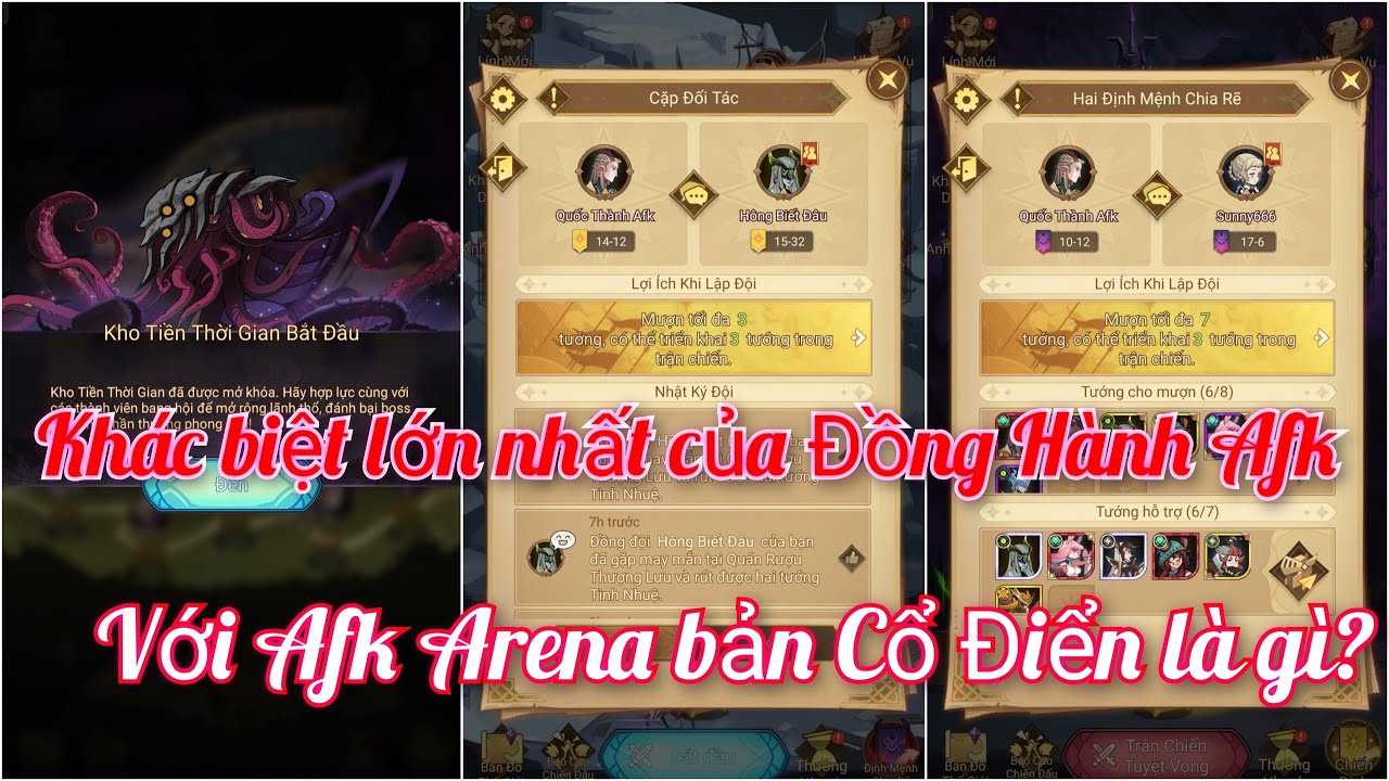 Afk Arena | Khác biệt lớn nhất giữa bản Đồng Hành Afk với Afk Arena Cổ Điển là gì?