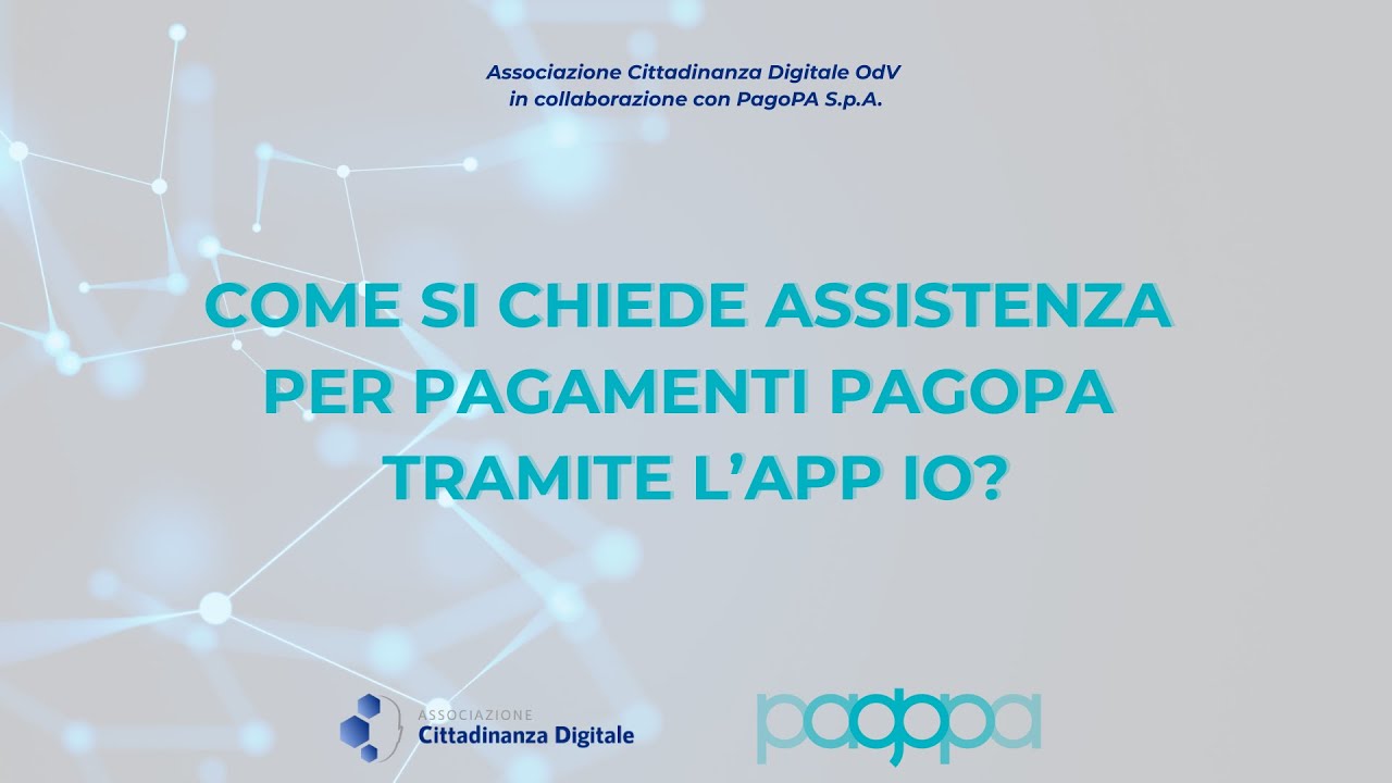 Come si chiede assistenza per pagamenti pagoPA tramite l'app IO?