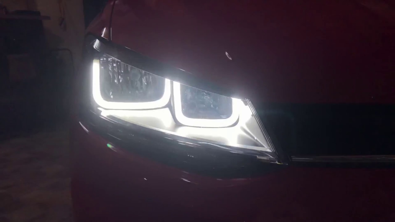 Vw fox msi. Modificacion de opticas doble u drl led secuenciales. faros traseros full led. Costuras