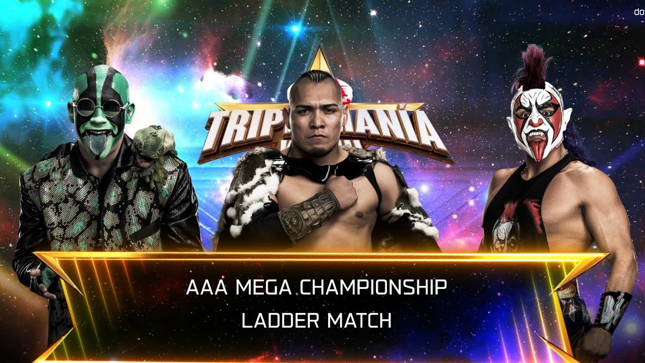 WWE 2K26: Mr. Iguana Vs. El Hijo Del Vikingo Vs. Psycho Clown AAA Mega Championship Ladder Match!!