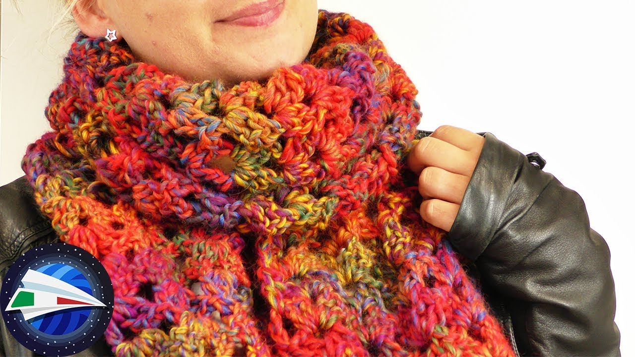 Sciarpa Autunnale Openwork 🍂 Extra Morbida | Uncinetto Facile e Veloce