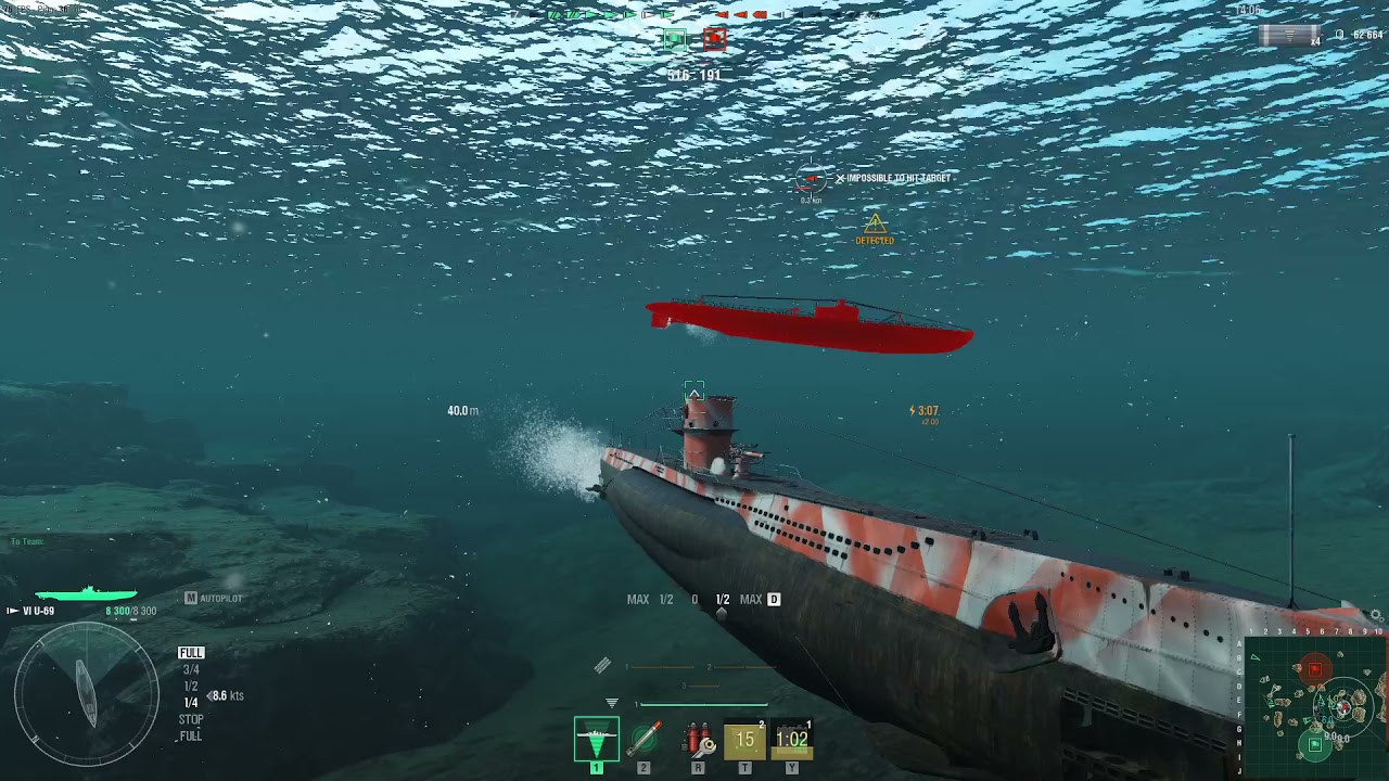 Type VIIC U-Boat U-69 on World of Warships