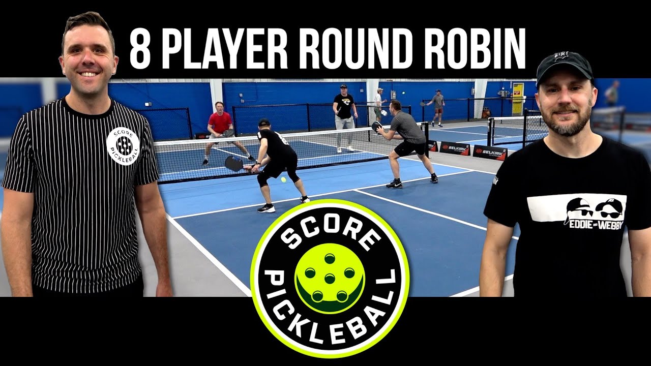 Как провести круговой турнир для 8 игроков с помощью приложения Score Pickleball