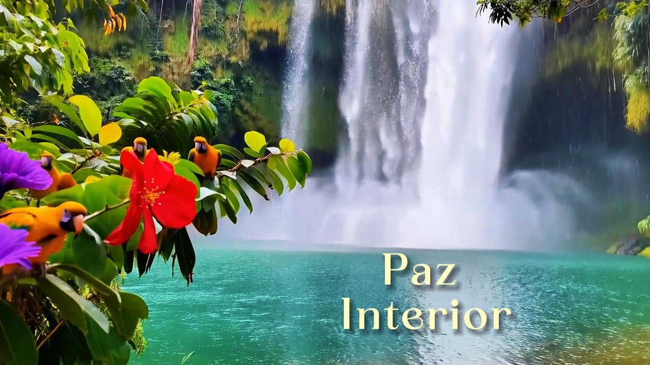 Música para Calmar el Estrés y Encontrar Paz Interior 🎶  | 🌊 Relaja tu mente con una Cascada 🌿