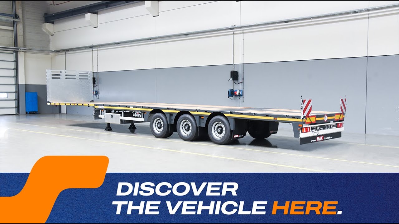 MAX Trailer - MAX200 extendable flatbed trailer with 3 axles & 13,6m loading platform length