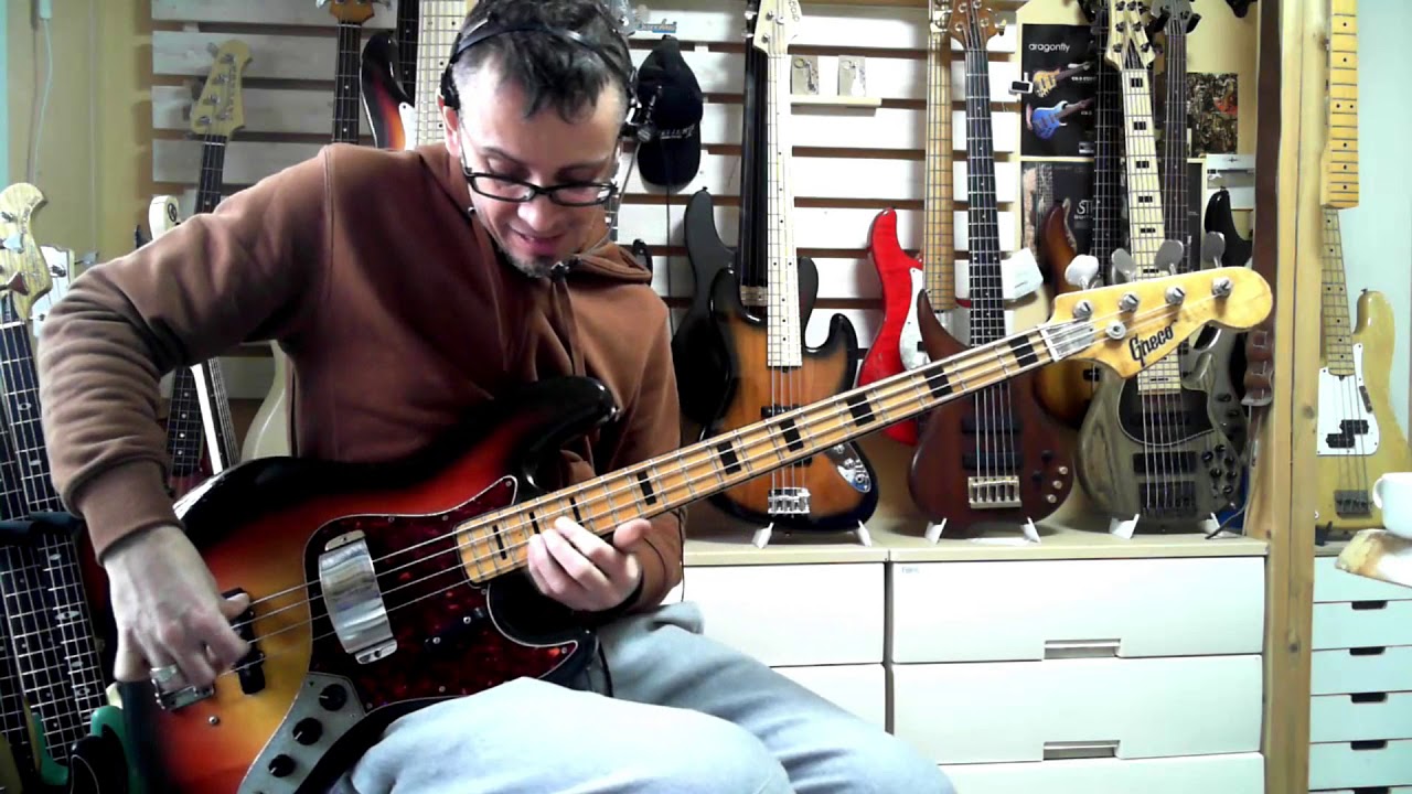 Fender Jazz Style: Greco JB500SB early 70's BASS DEMO