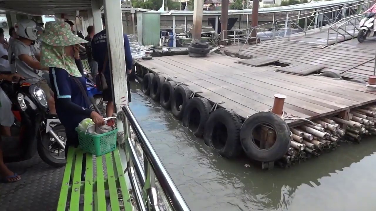 River Ferry in Thailand  from Mahachai pier to Chalom pier