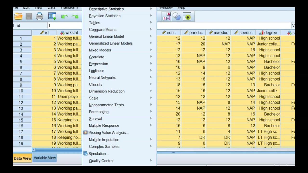 الدرس رقم 15: تصدير واستيراد البيانات  #SPSS  من وإلى #Excel