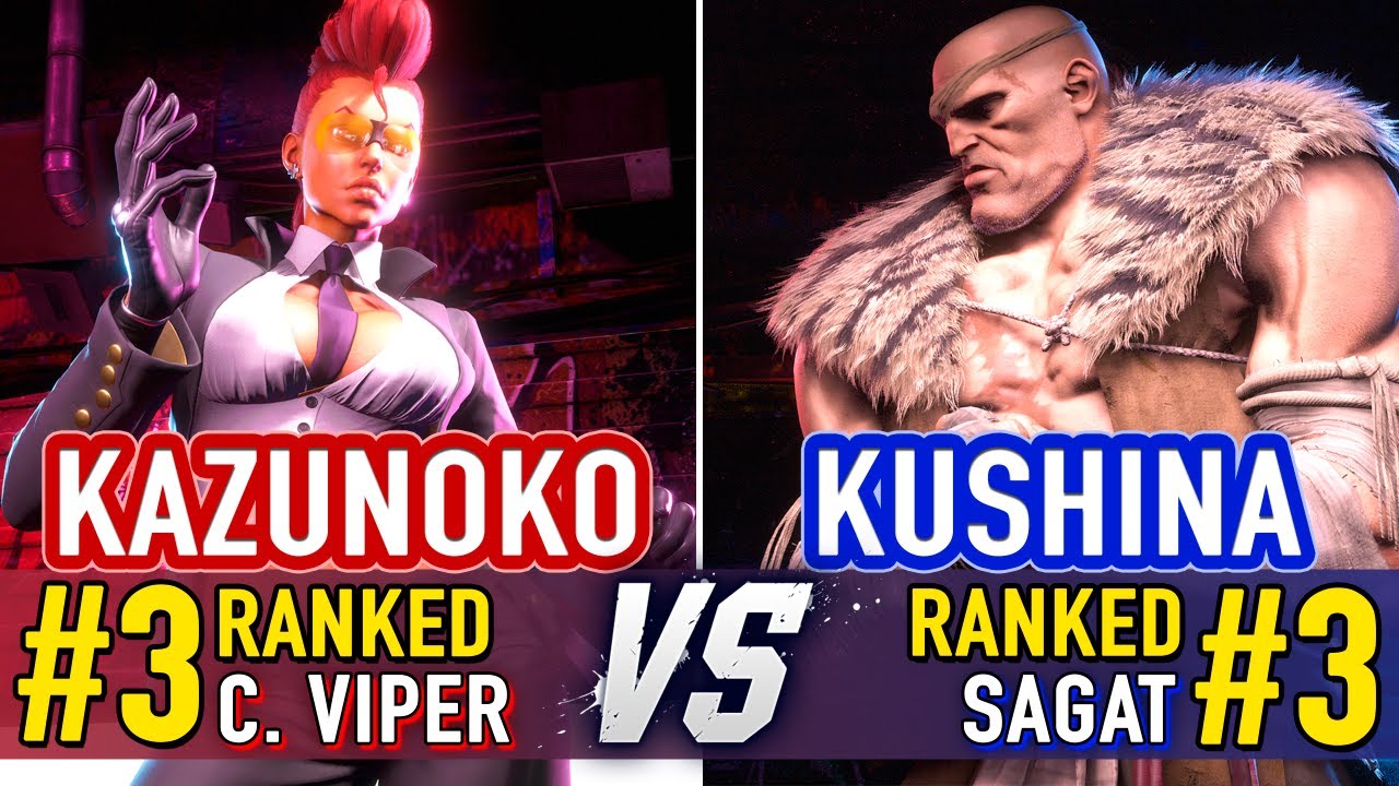 SF6 🤜 Kazunoko (#3 Ranked C. Viper) vs Kushina (#3 Ranked Sagat) 🤛 SF6 High Level Gameplay