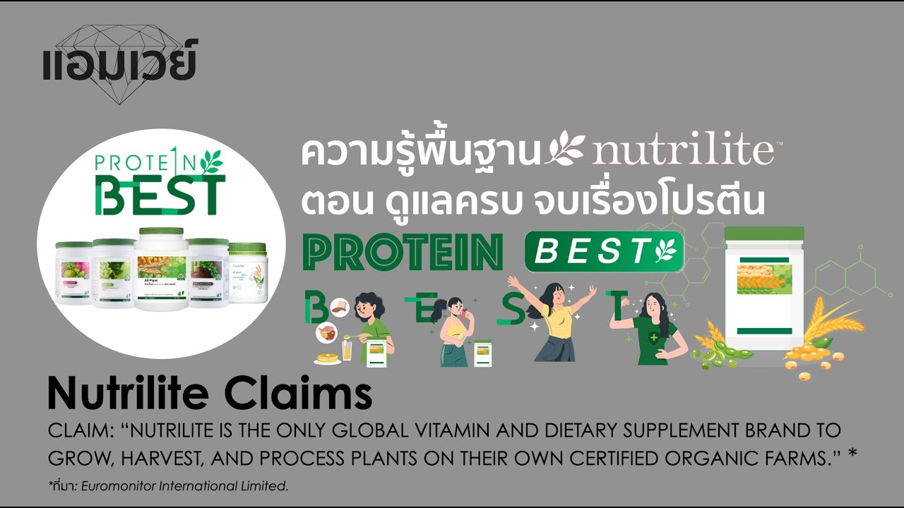 ความรู้พื้นฐานผลิตภัณฑ์นิวทริไลท์ (Fundamental Knowledge of Nutrilite) ตอน ดูแลครบ จบเรื่องโปรตีน