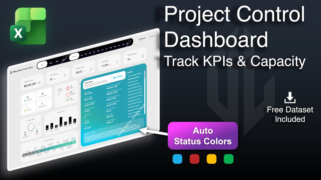 Create Interactive Excel Dashboard with Live Filters & Charts