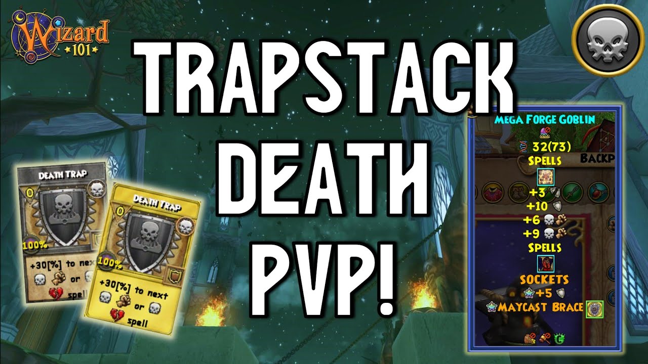 Wizard101: MAX DEATH PvP (140): Trapstack Shatter Setup!