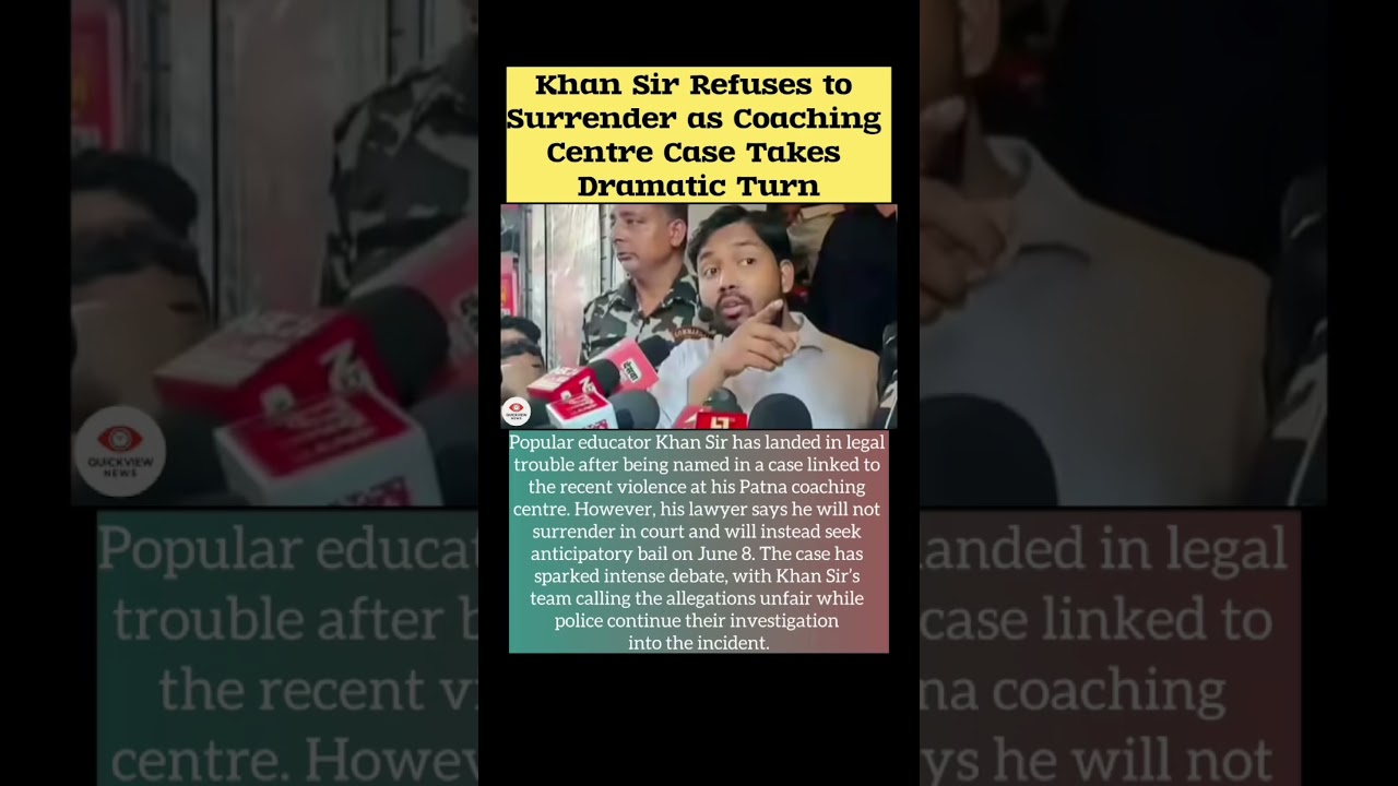 Khan Sir Refuses to Surrender as Coaching Centre Case Takes Dramatic Turn #nivetadhingramusic