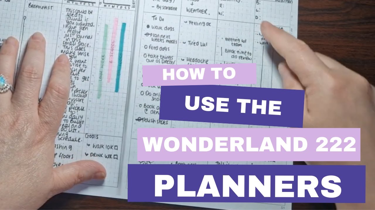 How to use the Wonderland 222 planner and how to set up your planner | Using vertical spreads #ad