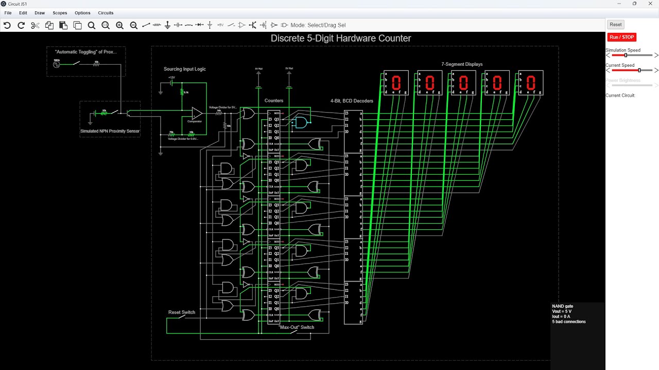 5-Digit Hardware Counter Demonstration
