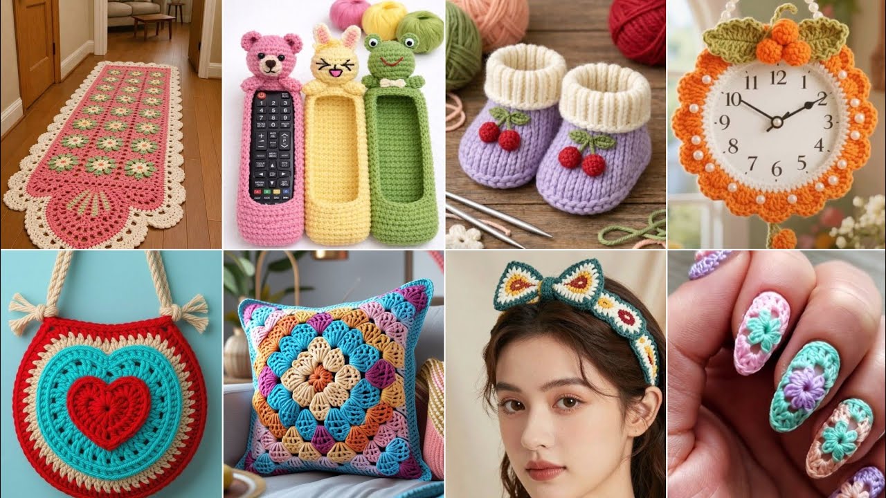 Crochet beautiful Handmade Items, Crochet home decor ideas, crochet tutorial ،
