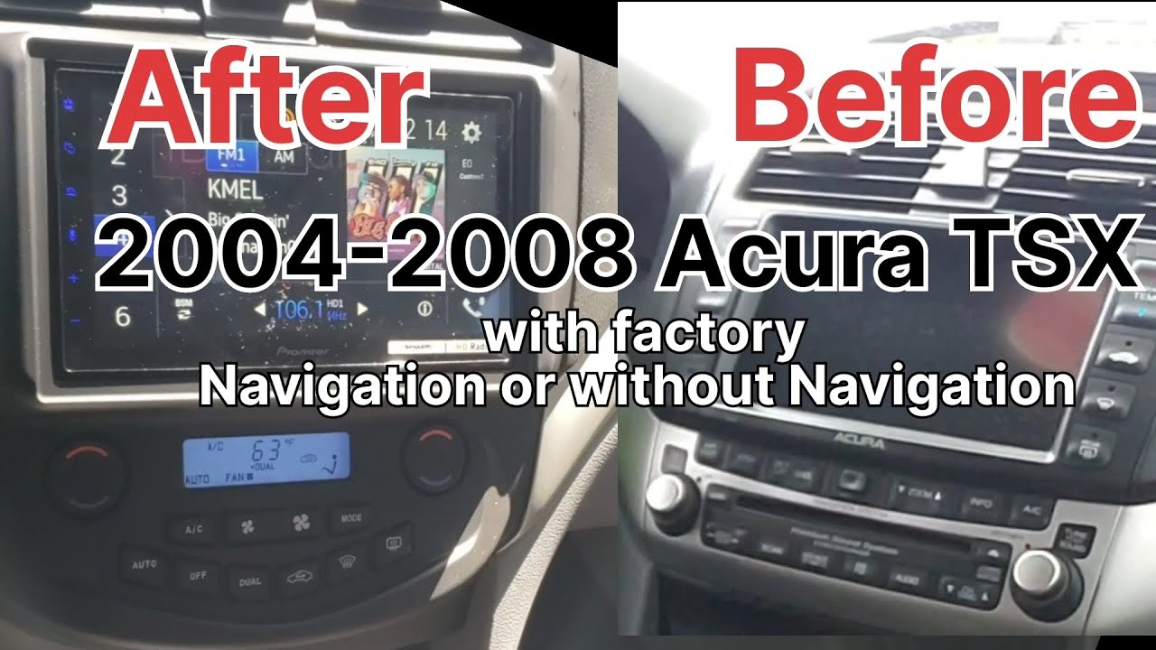 2004 2005 2006 2007 2008 ACURA TSX double din installed / Metra kit (99-7809b)