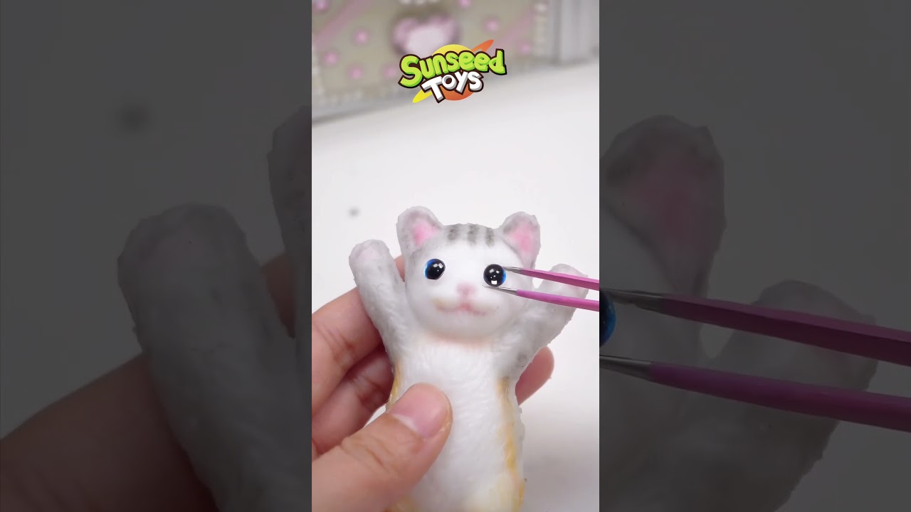How to Make a Squishy Soft Cat Toy in Minutes #squishytoy #EasyDIY #CraftingWithKids #HandmadeToys