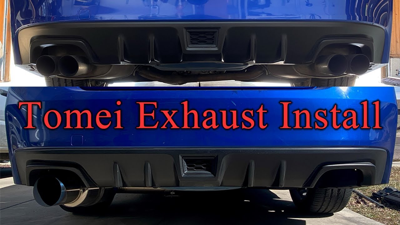 TOMEI CATBACK EXHAUST INSTALL For 2015+ SUBARU WRX/STI AND GRIMMSPEED LICENSE PLATE RELOCATION KIT