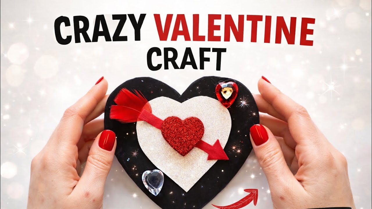 Tiny Valentine Heart Craft with a Cute Arrow – DIY Romantic Decor #valentinediy #velentine 