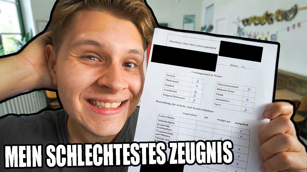 Mit diesem Zeugnis bin ich von der Schule geflogen😅
