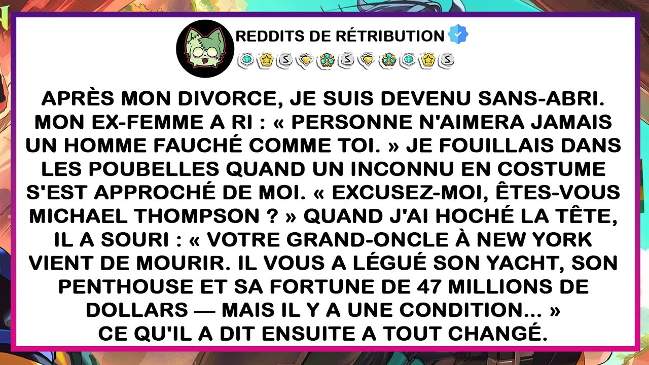 Après mon divorce, je suis devenu sans-abri jusqu'à ce qu'un inconnu me demande : « Êtes-vous Michae