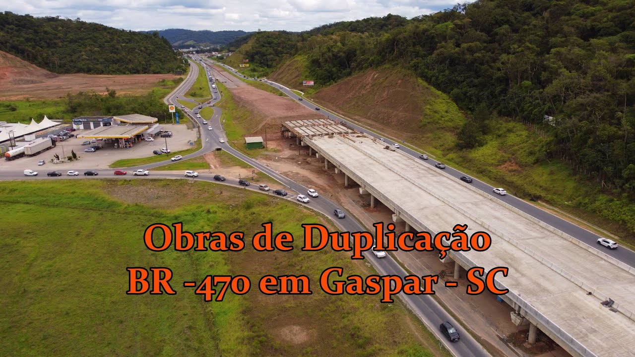 Obras de Duplicação da BR - 470 no KM 35 no trevo de Gaspar